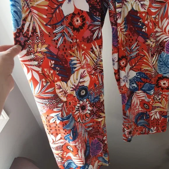 New! BOG Collective Strapless Floral Jumpsuit Romper, Cute Comfy Tropical Flowy - Picture 5 of 15